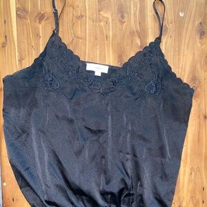 Black embroidered bodysuit